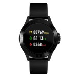 Harry Lime Black bezel Step tracker Watch with Black Silicone strap HA07-2002